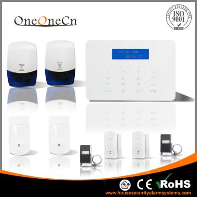 China LCD Touch keypad GSM home security alarm system with checking door's status for sale