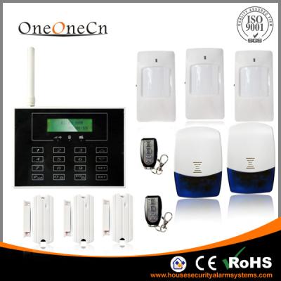 China Black GSM LCD touch screen Wireless Security Alarm System with APP for house for sale