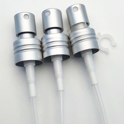 China Non Reverse 20/410 Aluminum Screw Mist Sprayer With Plastic Clip Lock For Glass for sale