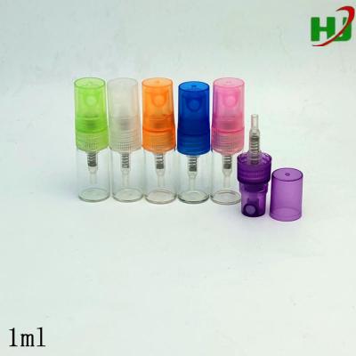 China Personal Care 1ml Glass Perfume Spray Free Sample Bottle for sale