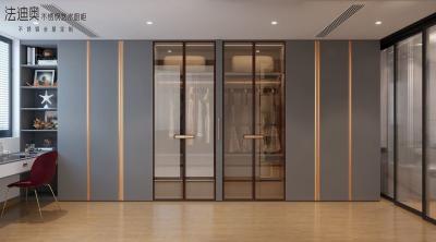 China Fadior Custom Walk-In Closet Contemporary Design And Durability In Stainless Steel With Dressing Area for sale