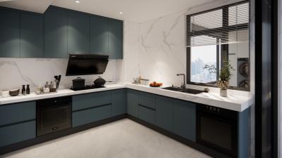 China Fadior Modern Stainless Steel Kitchen Cabinets With Integrated High Cabinets And Appliances à venda