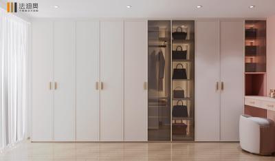 China Fadior Modern Wardrobe Blush Pink And Ivory With Custom Stainless Steel Design for sale