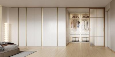 China Modern Elegance Stainless Steel Wardrobe With Gold Accents Wear Resistant for sale