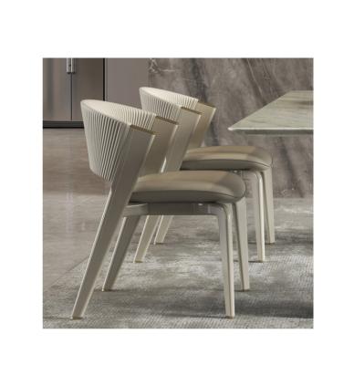 China Modern Italian light luxury solid wood coffee shop hotel wedding cafe dining chair for sale