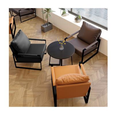 China Adjustable (height) Modern Nordic light luxury Leather Dining Room Chairs Simple hotel coffee chair set for sale