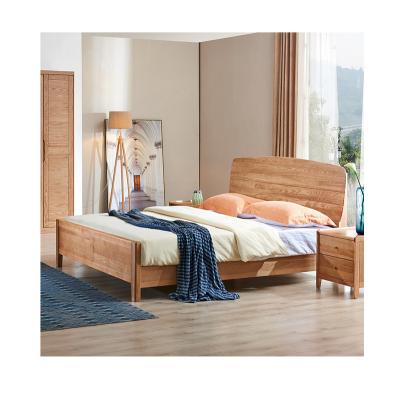 China Luxury Bedroom Hotel Bedroom Apartment Minimalist Creative Queen King Size Modern Wooden Beds With Headboard for sale