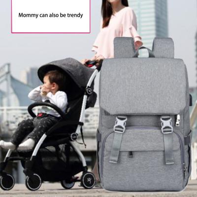 China With Durable USB Capacity Large Multifunctional With High Quality Usb Mummy Backpack Baby Diaper Bag Mommy Diaper Bag for sale