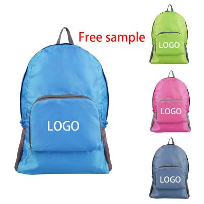 China Hot Sale Waterproof Cheap Recycle Waterproof Custom Logo Reusable Foldable Shopping Backpack Bag for sale