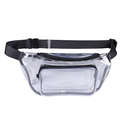 China Water Proof Wholesale PU Cross Body Waist Bag High Capacity Fashion Clear Fanny Pack Waist Bag for sale