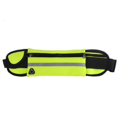 China Custom Neoprene Sport Waist Bag Running Belt Fanny Pack With Water Bottle Anti-theft Outdoor Waterproof Hike Recycling Holder for sale