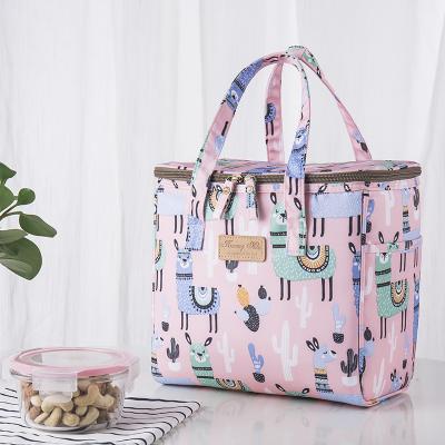 China 2022 Water Proof Lunch Bag Thermal Printing Tote Bags Cooler Picnic Food Insulated Lunch Box Bag for sale