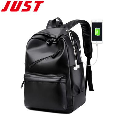 China With New JUST USB Fashion Simple Wear-resistant Large Capacity Backpack Soft High Quality Waterproof Backpack Men's Laptop Bag for sale