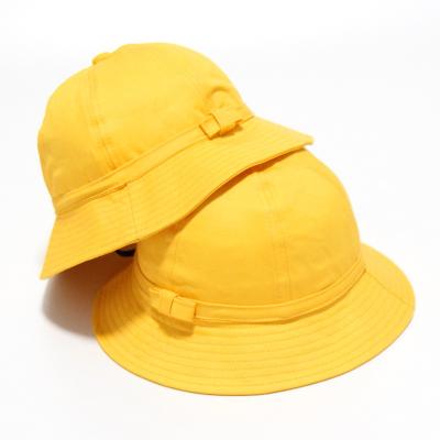 China Wholesale Agriculture Yellow Fisherman's Hat For Kids Kindergarten Sun Hat Fisherman's Hat With Logo Customized for sale