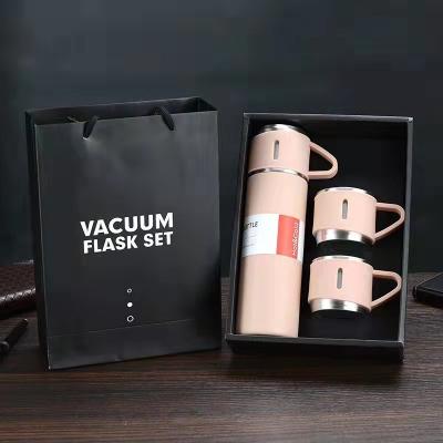 China Custom Inner Agriculture Logo 500ml Stainless Steel Vacuum Insulated Flask 500ml Coffee Pot Drinkware Water Bottles Gift Sets for sale