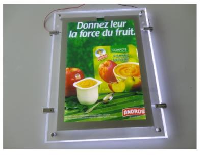 China Slim advertising led illuminated crystal light box for sale