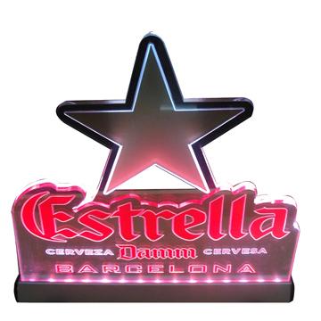 China Customised design 8mm acrylic led edge lit sign board for sale