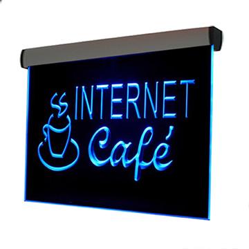 China 500x300mm silver aluminum frame colorful led edge lit sign for sale