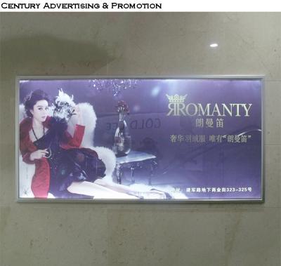 China 40mm double side black aluminum led advertising light box for sale