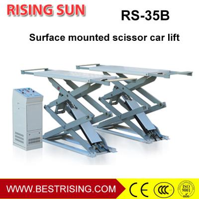 China 4 cylinder full rise scissor car lift piccolo di sollevamento idraulico for sale