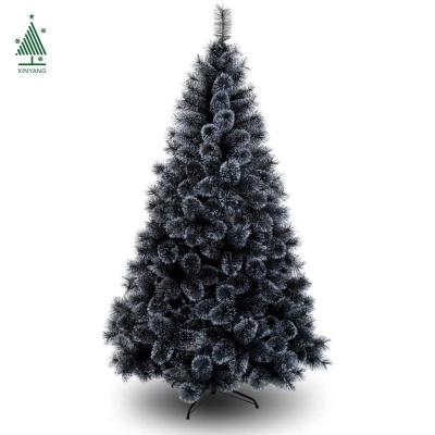 China Christamas Decoration 2020 New Design Luxury Artificial Black Pine Needle Snowfall Christmas Tree for sale