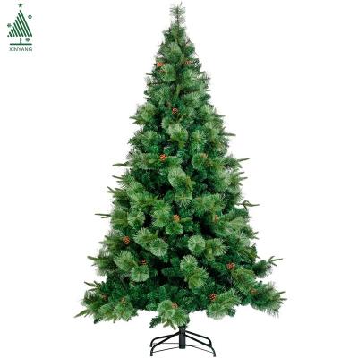 China Christmas Tree Christamas Decoration Mixed Design 6ft Christmas Tree Fir Green Needle Artificial PVC&PE&Pine Tree for sale