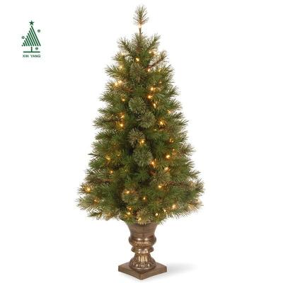 China High Class 120cm Christamas Decoration LED Pre-lit Decorative Christmas Tree Decorated Christmas Tree With Plastic Pot for sale