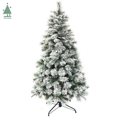 China 6 ft Snow Needle Christamas Pine Decoration Factory Custom Assembled Christmas Tree for sale