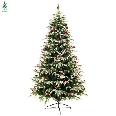 China Premium Decorative Christmas Tree Christamas Decoration 180 Cm PE Artificial Christmas Trees With Red Berries for sale