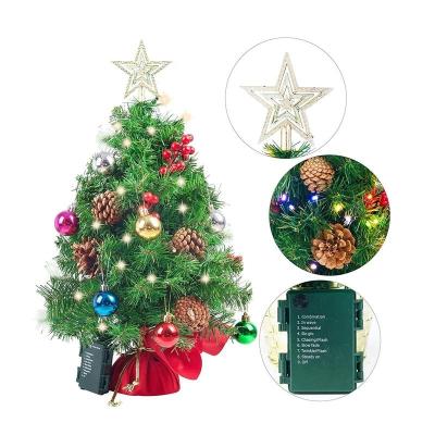 China Christamas Decoration Christmas Tabletop Tree Fully Decorated Led Christmas Tree 24