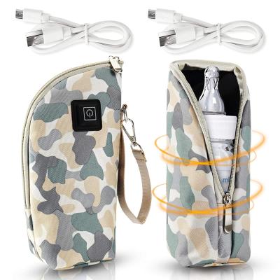 China Portabel Travel Car Baby Bottle Cooler Cover Waterproof Usb Heated Breast Milk Bottle Thermal Bag for sale