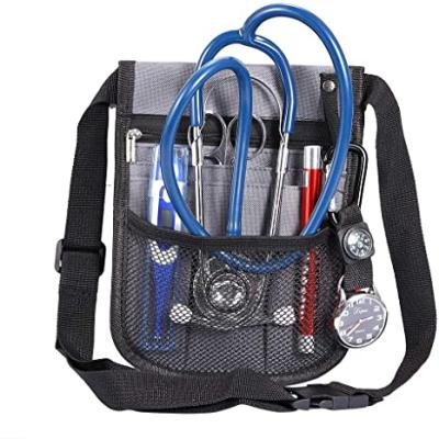 China Water Proof Multiple Compartment Organizer Waist Belt Nurse Medical Stethoscope Bag for sale