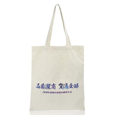 China Custom Logo Printed Blank Eco Friendly Reusable Shoulder Tote Shopping Cotton Bag Portable for sale