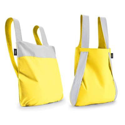 China Eco-Friendly Reusable Collapsible Bag And Backpack 3 In 1 Convertible Mini Tote Bag for sale