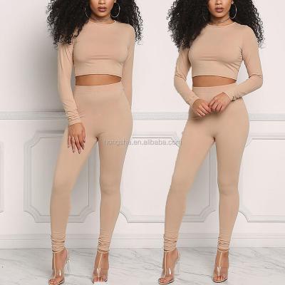 China Anti Pilling Women's High Rise Solid Tight Gaiters With New Model HSt 5150 Long Sleeve Crop Top Sports Tank Top for sale