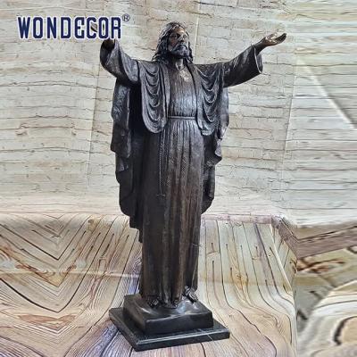 Cina Le statue bronzee religiose della chiesa scolpiscono 185cm Jesus Statue bronzeo in vendita