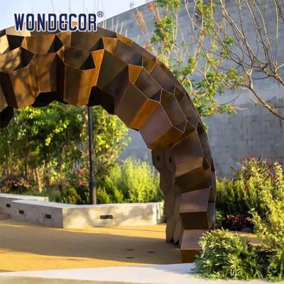 China Outdoor Corten Steel Sculpture Customized Corten Steel Garden Art for sale