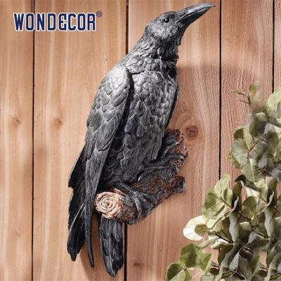 China Weatherproof Crow Bird Metal Wall Art Smooth Texture Te koop