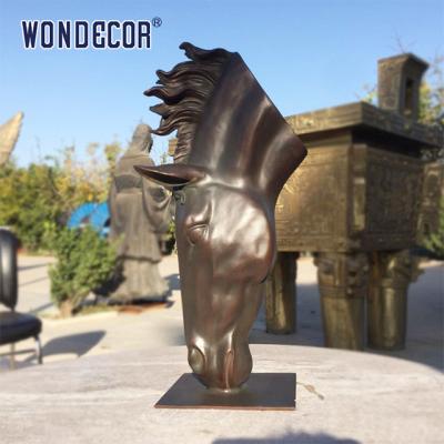 China Abstract Bronze Horse Head Sculpture in Large Outdoor Square for sale