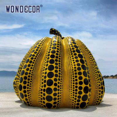 China Large outdoor metal art craft abstract pumpkin bronze sculpture for sale