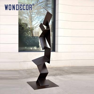 China Large outdoor metal art, irregular geometry, weather resistant steel sculpture for sale