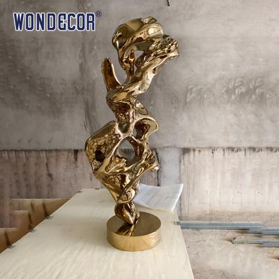 China Large abstract outdoor plaza metal art the Taihu Lake rockery stainless steel sculpture for sale