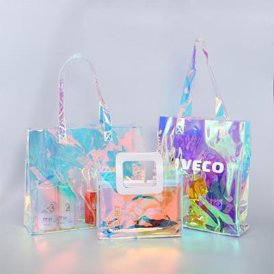 China Water Resistant 2022 Fashion Custom Tote Bag New Design Tote Bag PVC Logo Holographic Bags for sale