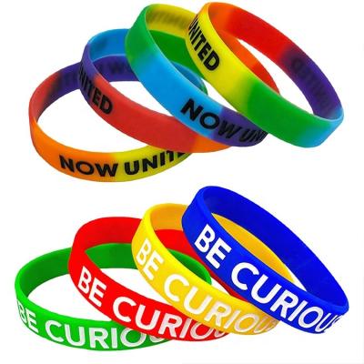 China NO New Debossed Silicone Wrist Bands, Personalized Silicone Scented Wristband, Thin Silicone Rubber Wristband for sale