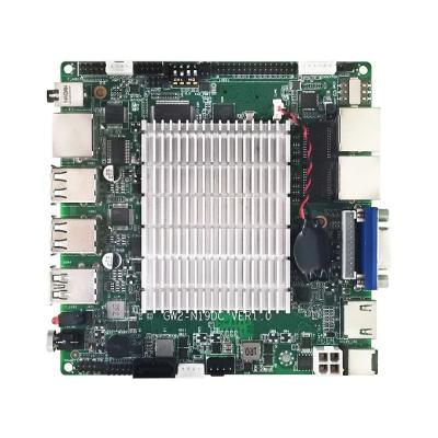 China Intel Bay Trail J1900 Industrielles eingebettetes Motherboard NUC Computer ohne Lüfter 12V 19V RS485 RS232 LVDS Hauptplatte zu verkaufen