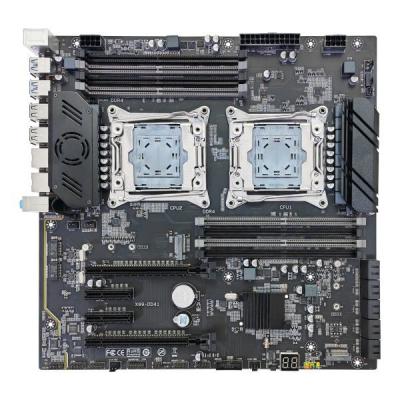 China Intel X99 Computer Motherboard DUAL Cpu Xeon E5 Quad Channel DDR4 SATA3.0 NVME M.2 Motherboard for sale