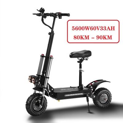 China Electric Scooter Eu 60v 5600w Unisex Running Electric Adult Scooter Double Motor for sale