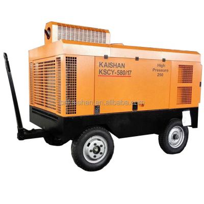 China High efficiency Kaishan brand diesel screw air compressors for water well drilling rig China for sale