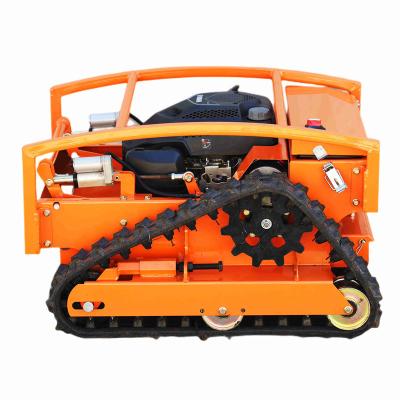 China Self-propelled 7.5hp 9.0hp cutting grass remote robot machine crawler lawn mower mower robot made in china for sale