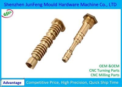 China OEM CNC Brass Parts , Brass Machined Parts +/-0.005mm Tolerance for sale